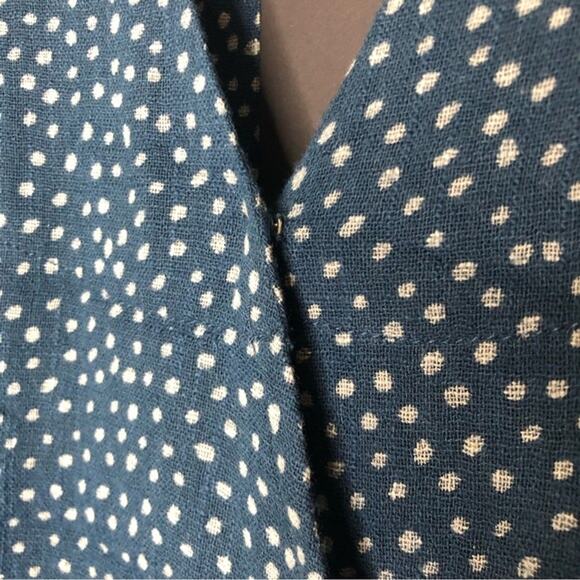 One Teaspoon Starry Night Wrap Mini Dress Tiny Polka Dots Navy Blue White Small - Picture 4 of 14